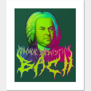 Bach Metal Tie Dye - Johann Sebastian Bach Psychedelic Graphic 2 Posters and Art